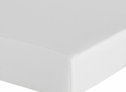 Prześcieradło z bawełny renforce z gumką 160x200 białe BASIC