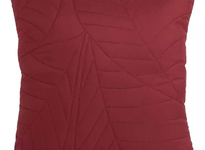 Poszewka 40x40 BONI 6 ceglana pikowana z mikrofibry botaniczny wzór liści