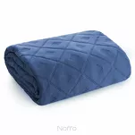 Narzuta 220x240 ALARA 6 granatowa pikowana z mikrofibry wzór wyrazistych rombów - 4