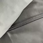 Pościel satynowa 220x200 HAFT 4 srebrna zdobiona srebrnym haftem z kolekcji Premium - 3
