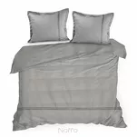 Pościel satynowa 220x200 HAFT 4 srebrna zdobiona srebrnym haftem z kolekcji Premium - 6