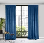 Zasłona na taśmie 140x270 ROSA welwetowa granatowa Design 91 - 5