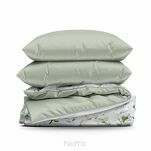 Pościel z mikrowłókna 140x200 VERANO 10 biała oliwkowa wzór kwiatowy Design 91 - 8