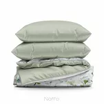 Pościel z mikrowłókna 140x200 VERANO 10 biała oliwkowa wzór kwiatowy Design 91 - 8