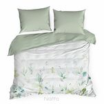 Pościel z mikrowłókna 140x200 VERANO 10 biała oliwkowa wzór kwiatowy Design 91 - 7