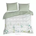 Pościel z mikrowłókna 140x200 VERANO 10 biała oliwkowa wzór kwiatowy Design 91 - 7