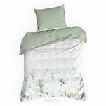Pościel z mikrowłókna 140x200 VERANO 10 biała oliwkowa wzór kwiatowy Design 91 - 6