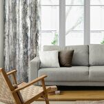 Zasłona na przelotkach 140x250 MALIA welwetowa stalowa z metalicznym nadrukiem - 9