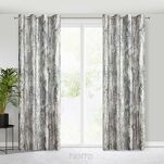 Zasłona na przelotkach 140x250 MALIA welwetowa stalowa z metalicznym nadrukiem - 5