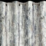 Zasłona na przelotkach 140x250 MALIA welwetowa stalowa z metalicznym nadrukiem - 4