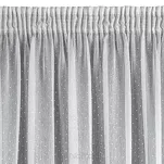 Firana na taśmie 300x150 SIBEL biała ze srebrnym nadrukiem drobnych rombów - 4