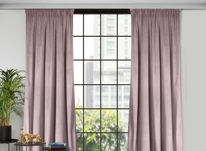 Zasłona na taśmie 140x270 ROSA welwetowa pudrowa Design 91