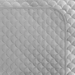 Narzuta welwetowa 220x240 ARIEL srebrna pikowana w motyw łuski - 5