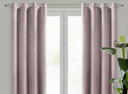 Zasłona gotowa na przelotkach 140x250 ROSA welwetowa pudrowa Design 91