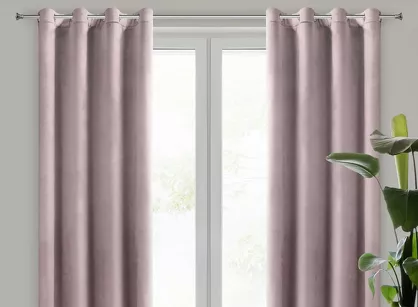 Zasłona  na przelotkach 140x250 ROSA welwetowa pudrowa Design 91