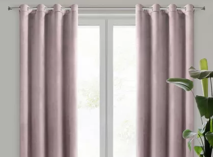 Zasłona na przelotkach 140x250 ROSA welwetowa pudrowa Design 91