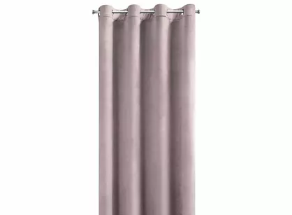 Zasłona gotowa na przelotkach 140x250 ROSA welwetowa pudrowa Design 91