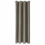 Zasłona na przelotkach 135x250 LOGAN zaciemniająca cappuccino jednokolorowa z półmatowej tkaniny - 6