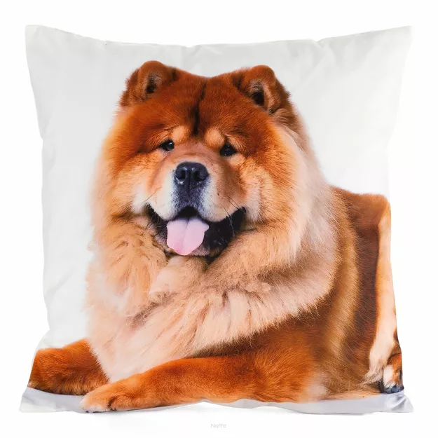 Poszewka welwetowa 45x45 ANIMAL 73 zdobiona nadrukiem psa