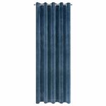 Zasłona na przelotkach 140x250 VILLA welwetowa granatowa o aksamitnej strukturze - 9