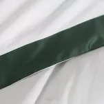 Pościel bawełniana 160x200 LAURA biała zdobiona ozdobną ciemno zieloną kantą z kolekcji Nova Style - 6