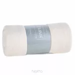 Koc jednokolorowy 150x200 SIMPLE 1 kremowy wyjątkowo miękki - 5