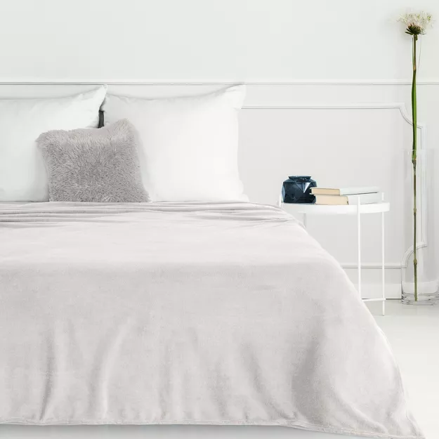 Koc jednokolorowy 150x200 SIMPLE 1 kremowy wyjątkowo miękki