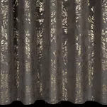 Zasłona na taśmie 140x270 FELIS welwetowa grafitowa z nadrukiem drobnych listków - 6