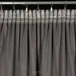 Zasłona na taśmie 140x270 FELIS welwetowa grafitowa z nadrukiem drobnych listków - 7