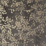 Zasłona na taśmie 140x270 FELIS welwetowa grafitowa z nadrukiem drobnych listków - 2