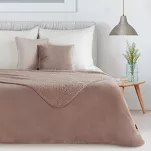 Koc na fotel jednokolorowy 70x160 TEDY mocha imitujący buklę - 8