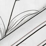 Pościel satynowa 220x200 SPRING 33 biała z czarnym wzorem kwiatowym z kolekcji Classic - 3