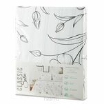 Pościel satynowa 220x200 SPRING 33 biała z czarnym wzorem kwiatowym z kolekcji Classic - 8