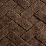 Koc 170x210 CARO ciemny brąz puszysty typu flano z wytłaczanym wzorem Design 91 - 2