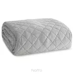 Narzuta welwetowa 220x240 BLINK 3 srebrna pikowana ze srebrnym przecieranym wzorem - 5
