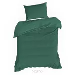 Pościel satynowa 140x200 NOVA 3 jednokolorowa gładka ciemna zieleń - 4