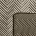 Narzuta welwetowa 220x240 SOFIA brązowa pikowana w gęstą jodełkę - 5