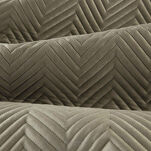 Narzuta welwetowa 220x240 SOFIA brązowa pikowana w gęstą jodełkę - 6