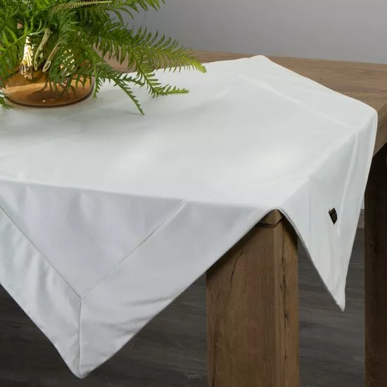 Nakładka welwetowa 85x85 VELVET biała wykończona mankietem