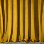 Zasłona na przelotkach 140x250 MELANIE welwetowa musztardowa o aksamitnej strukturze - 7