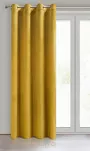 Zasłona na przelotkach 140x250 MELANIE welwetowa musztardowa o aksamitnej strukturze - 2