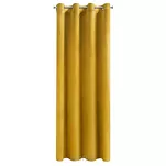 Zasłona na przelotkach 140x250 MELANIE welwetowa musztardowa o aksamitnej strukturze - 3