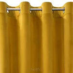 Zasłona na przelotkach 140x250 MELANIE welwetowa musztardowa o aksamitnej strukturze - 4