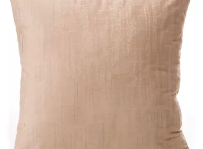 Poszewka welwetowa 40x40 MARSALA beżowa z szampańskim nadrukiem