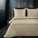 Pościel z makosatyny 140x200 ELEGANT 1D Eva Minge beżowy z ozdobną kantą i haftem - 7