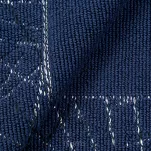 Dywanik bawełniany 50x70 NIKA granatowy z geometrycznym wzorem z błyszczącą nicią - 5