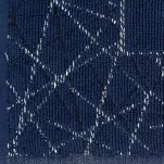 Dywanik bawełniany 50x70 NIKA granatowy z geometrycznym wzorem z błyszczącą nicią - 4