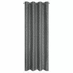 Zasłona gotowa na przelotkach 140x250 SEMI stalowa geometryczny srebrny wzór - 8