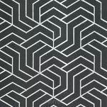 Zasłona gotowa na przelotkach 140x250 SEMI stalowa geometryczny srebrny wzór - 6
