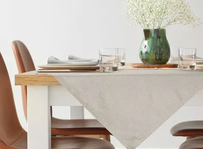 Nakładka świąteczna 85x85 FLASH 4 szampańska gładka z wplecioną nicią jasnozłotą